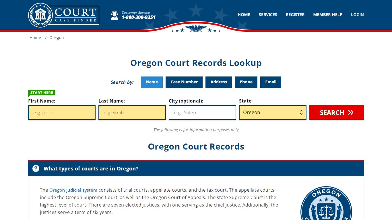 Oregon Court Records Lookup - OR Court Case Search